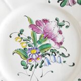 Eastern earthenware plate with flowers