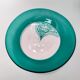 Postmodern Teal and Transparent Murano Glass Plate by La Murrina, Italy
