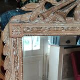 Old mirror wood decoration knot partition
