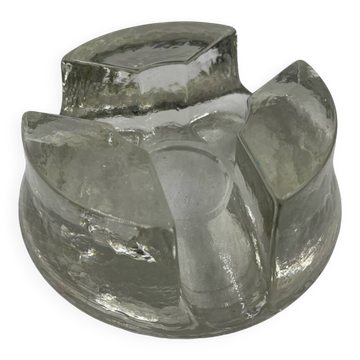 Bougeoir en verre massif
