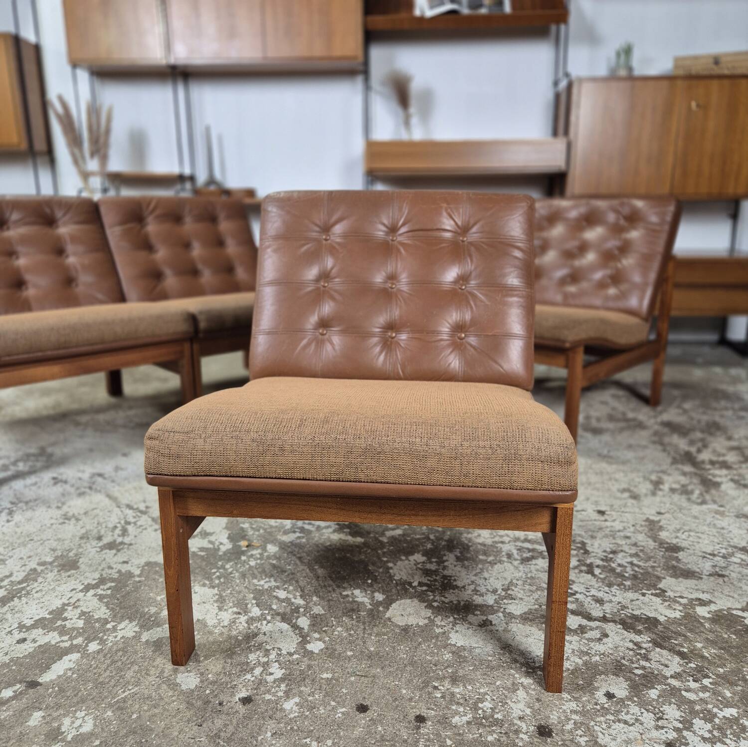 Ole Gjerløv Knudsen France & Søn modular sofa Danish 60's chairs