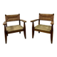 Pair of vintage brutalist armchairs from the 1960s.
