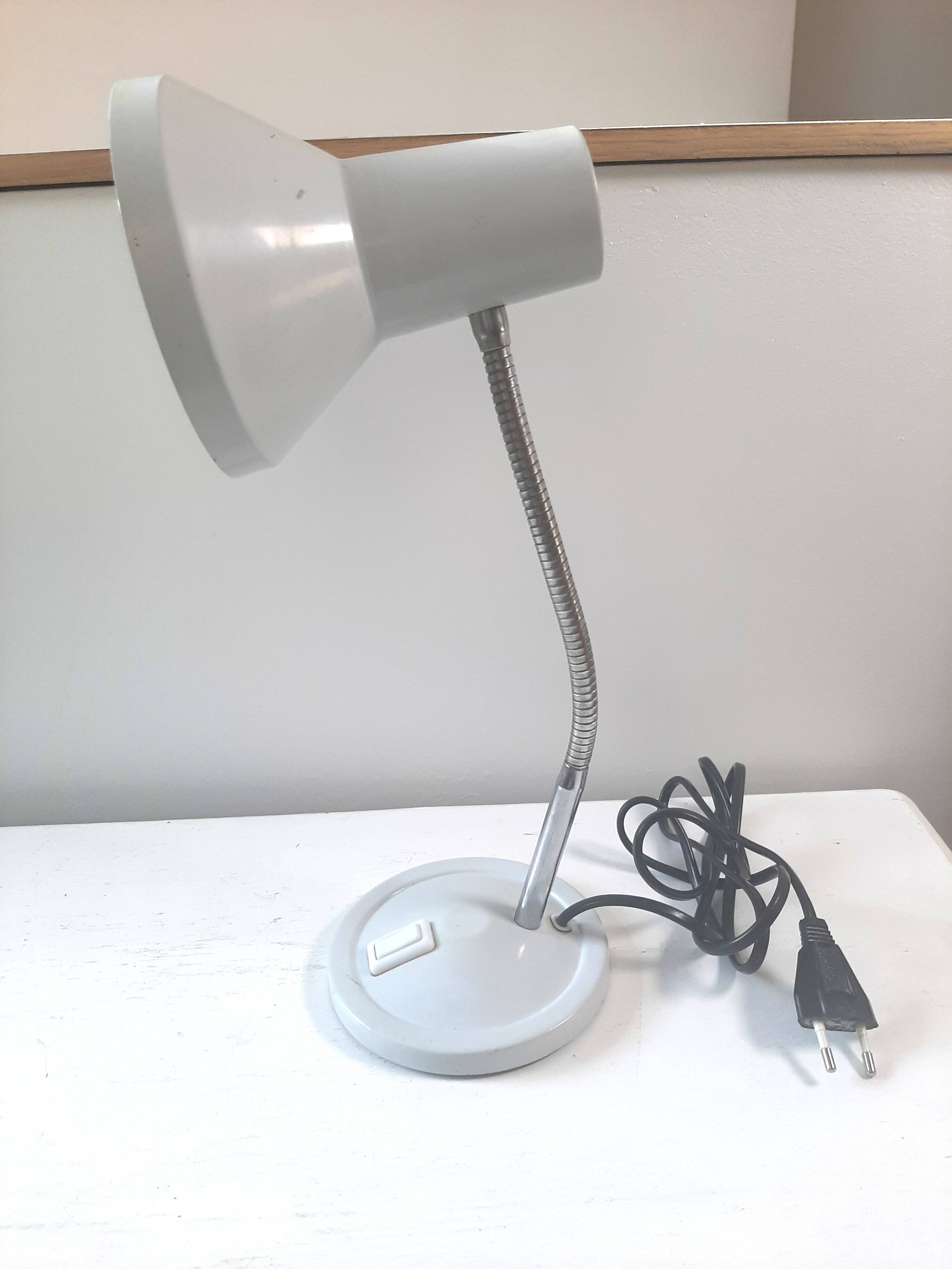 Vintage grey metal desk lamp