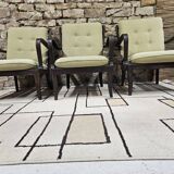 Set of 3 vintage Knoll Antimott armchairs 1960