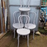 Set of 4 grey lay bistro chairs