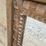 Art Deco mirror in Burmese teak