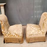 Paire de chaise "crapaud"