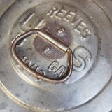 Original US Army Reeves Wheeling 1943 16 Gallon Galvanized Steel Trash Can