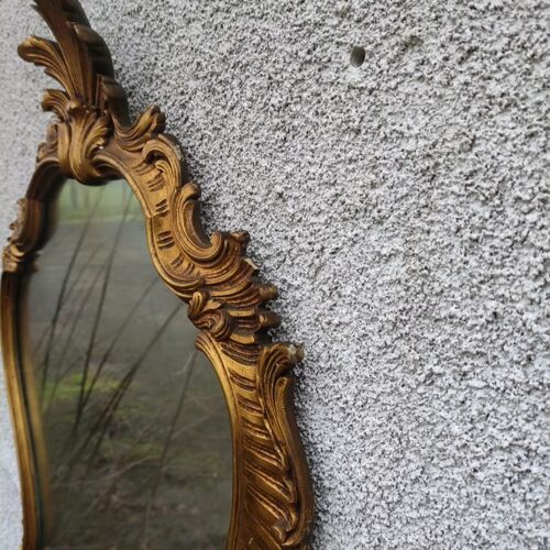 Miroir doré, 83x52 cm