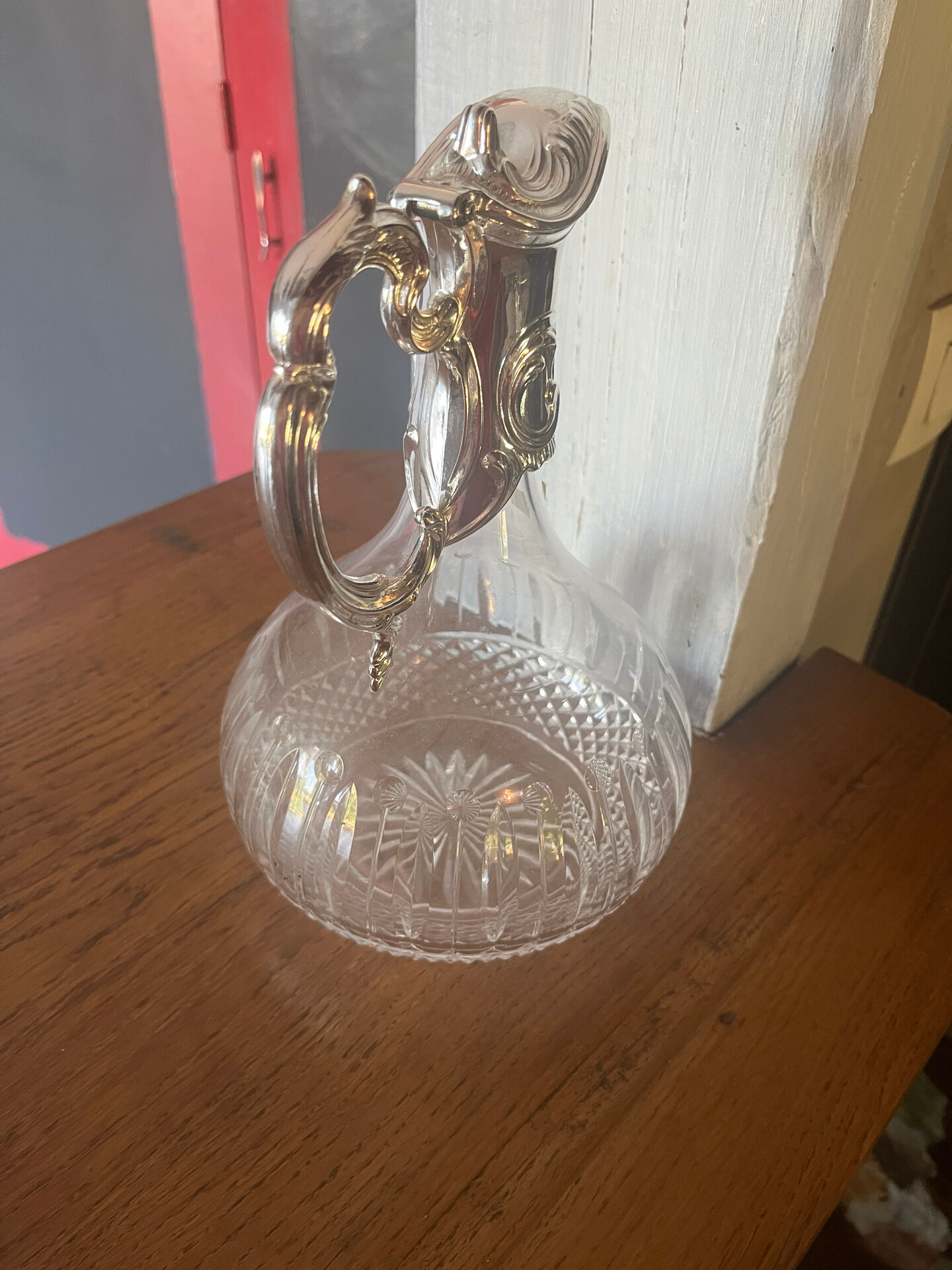 Crystal wine jug