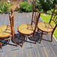 Set of 6 Fischel chairs in cane wood