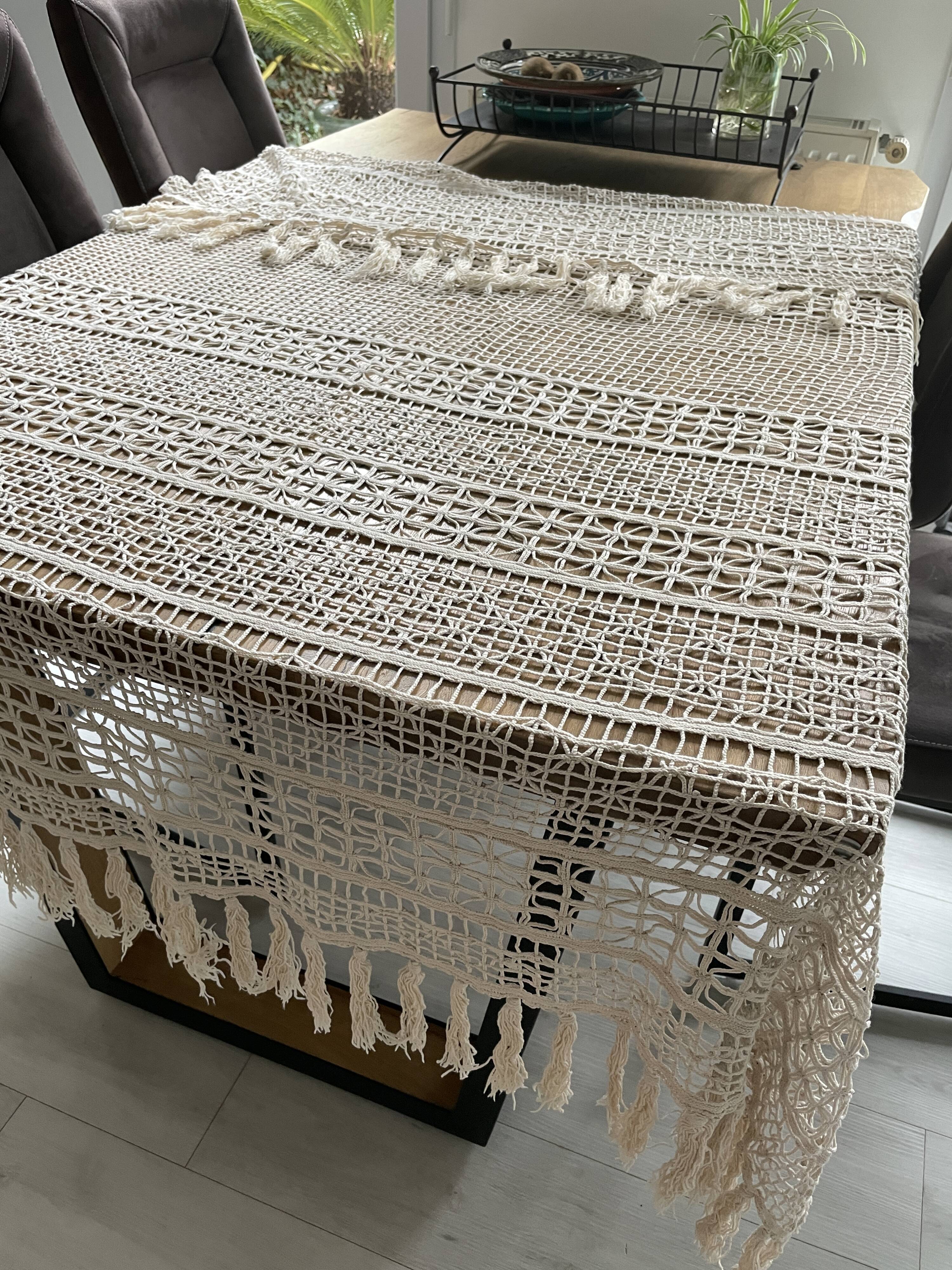 Bedside rug - throw in old cotton thread