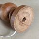 Wooden lamp foot turned vintage 1970