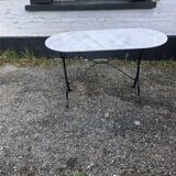 Table de bistrot en marbre