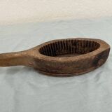Butter mold and wooden spoon