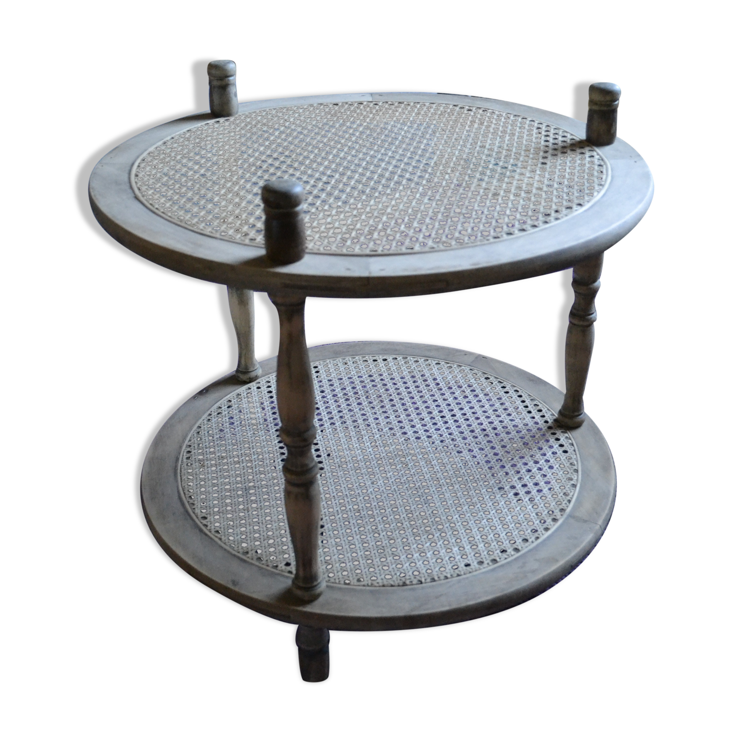 Coffee table cannage/wood