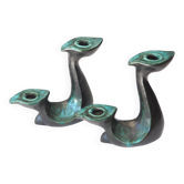 Pair of ceramic candlesticks 1950