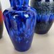 Set of Five Vintage Pottery Fat Lava Vases Made by Scheurich, Germany, 1970s