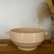 Ancienne soupière en faïence rose poudré Digoin