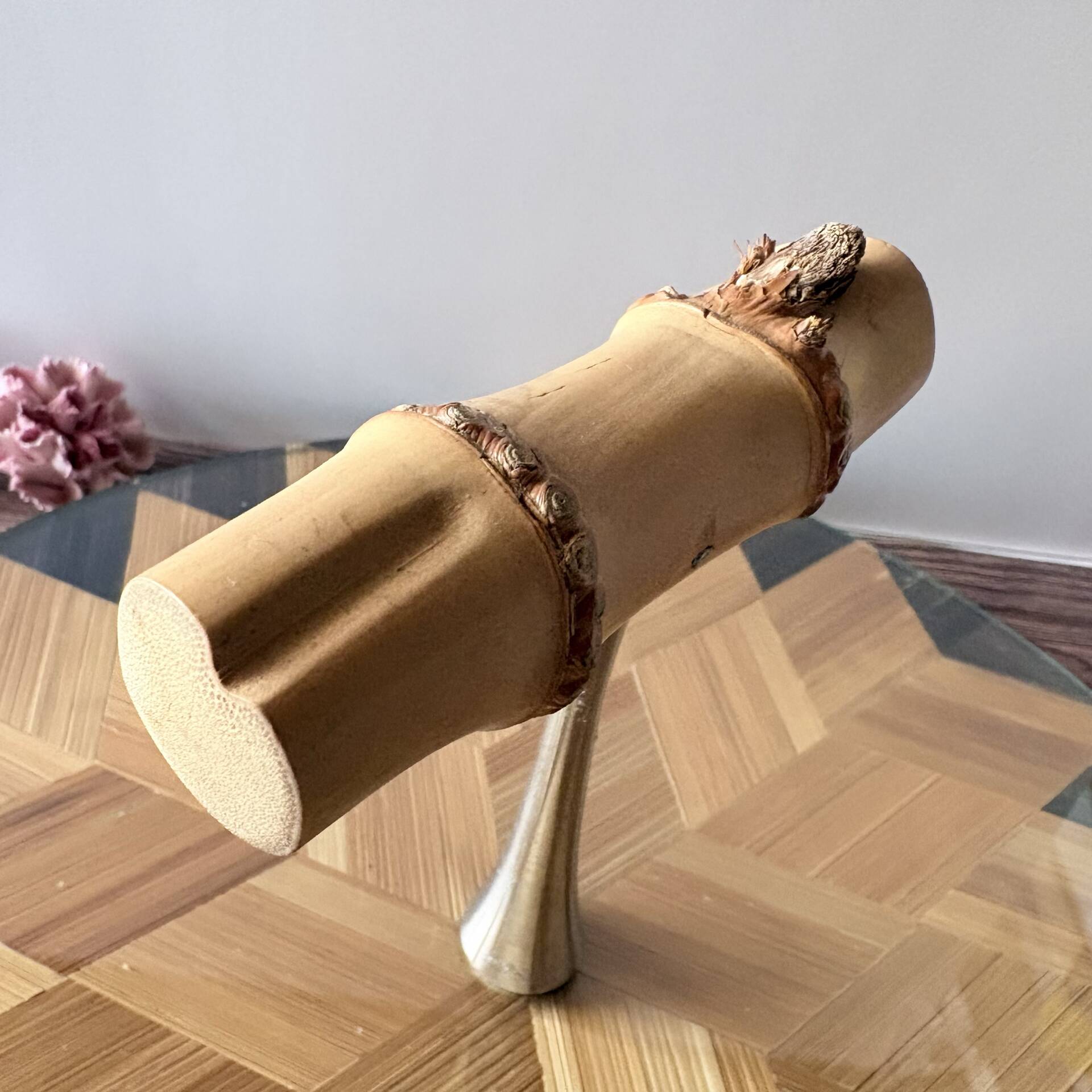 Plateau service straw marquetry