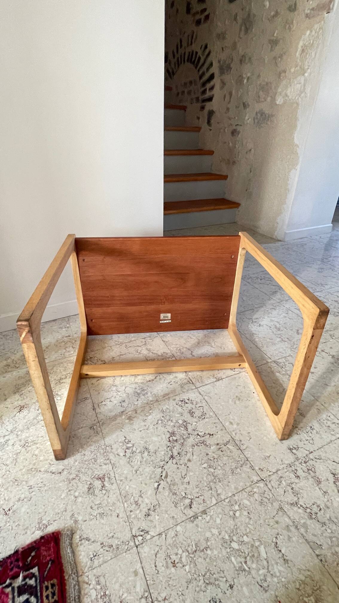 Table basse bois exotique vintage