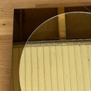 Mirror 1970 in glass smoked modernist square shape