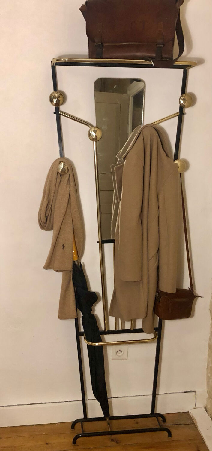 Vintage wall coat rack 1960