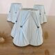 Set of 3 pale blue plastic strip lampshades, to clip onto a bulb.
