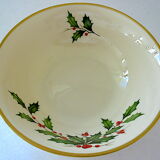 Porcelain salad with trendy holly berries - Lenox - Made in U.S.A.