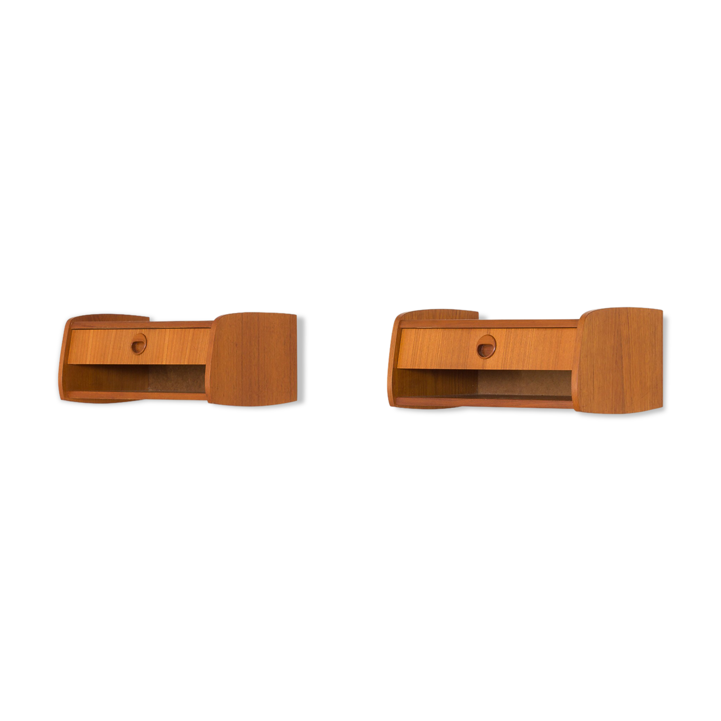 Pair of teak scandinavian nightstands