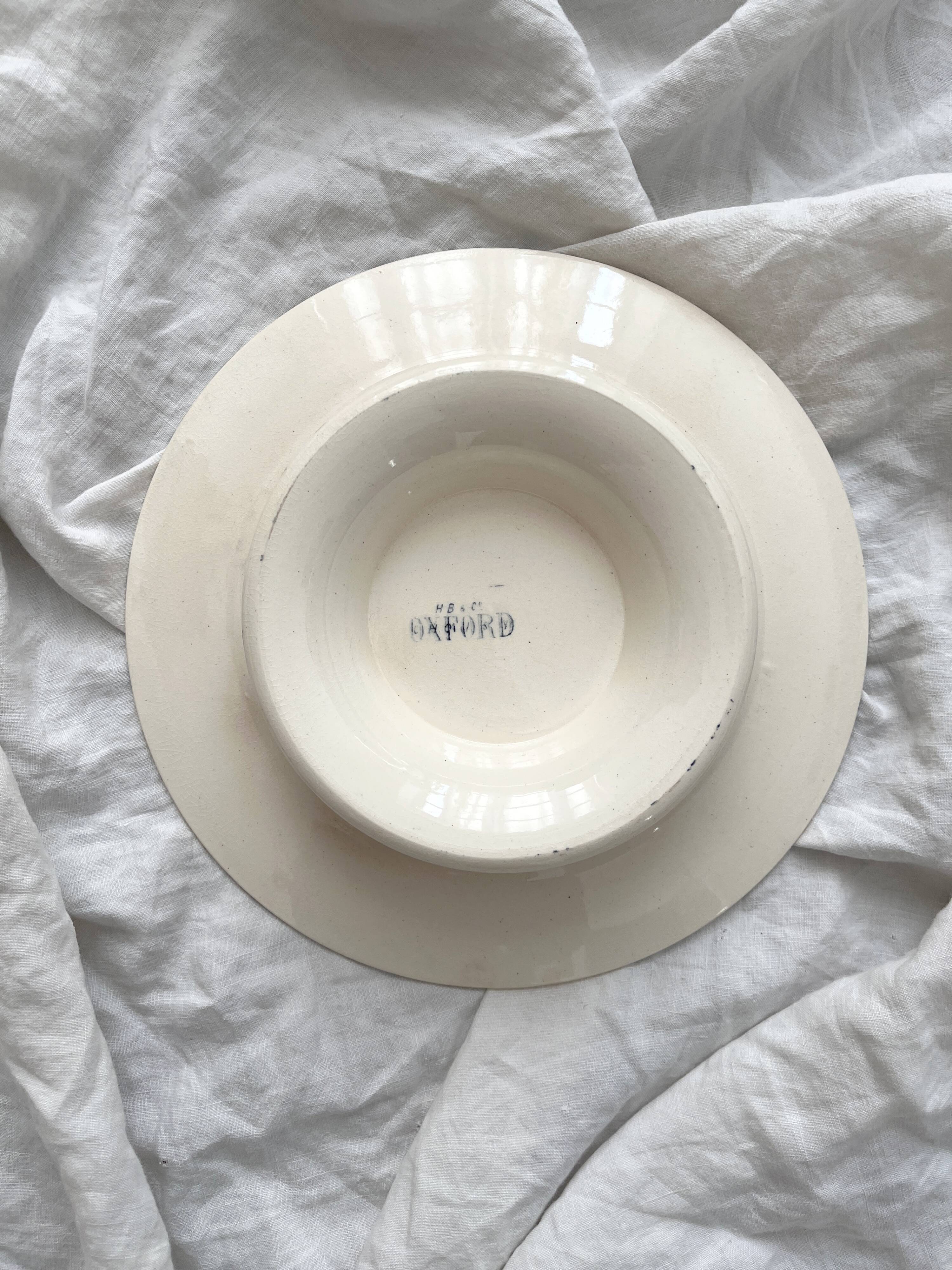 Low ironstone fruit bowl "Oxford" Choisy le Roi