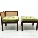 Plexus armchair and ottoman designed by Wikkelso for CFC Silkeborg Denmark 1960s
