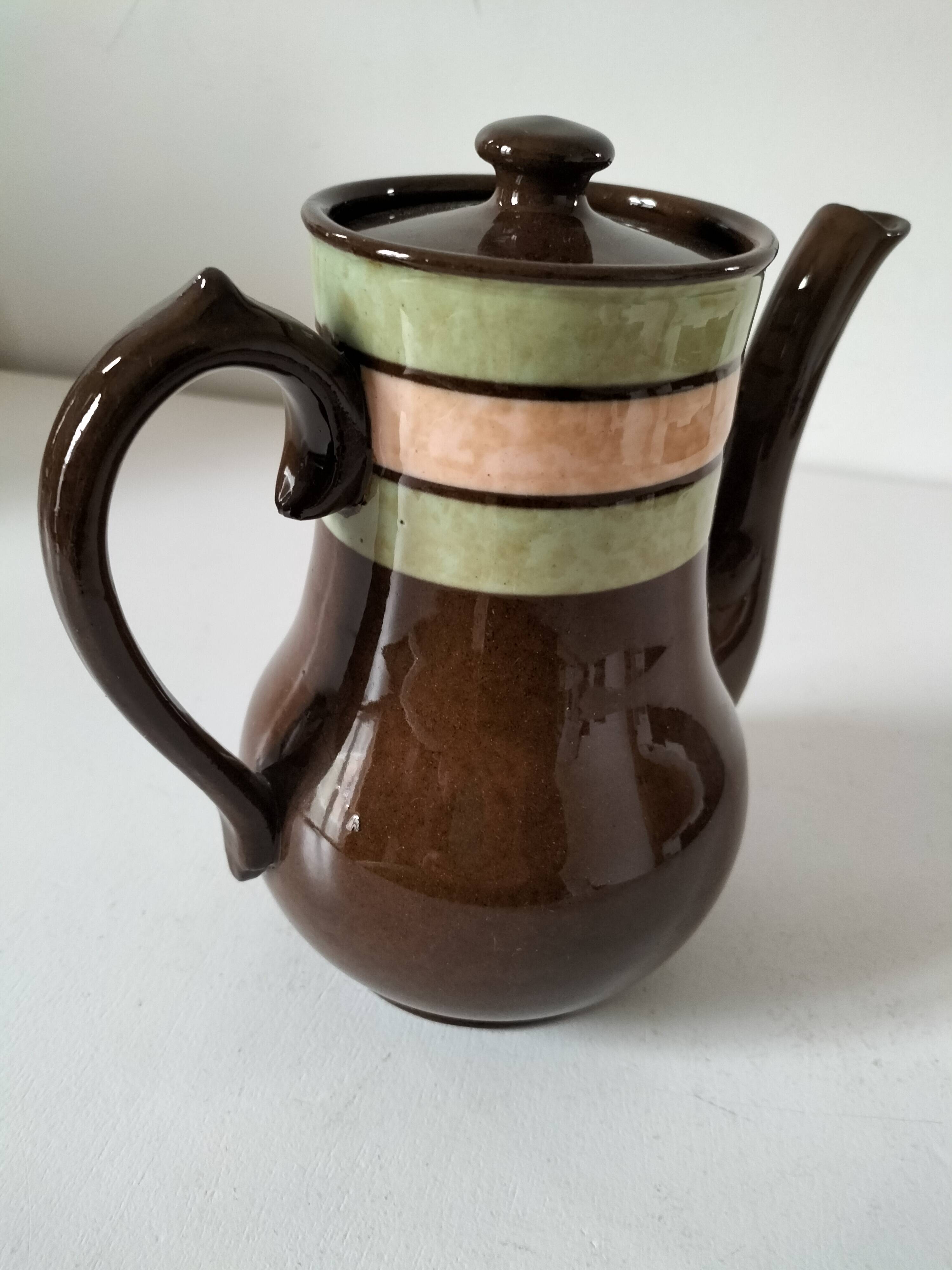 Vintage Sadler Glazed Ceramic Coffee Pot – 1960s/70s