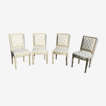 Lot de 4 chaises style Louis XVI