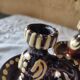 Duo of vintage ceramic candlesticks from Alsace, Obernai