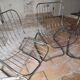 Lot of 4 Gastone Rinaldi chrome steel armchairs