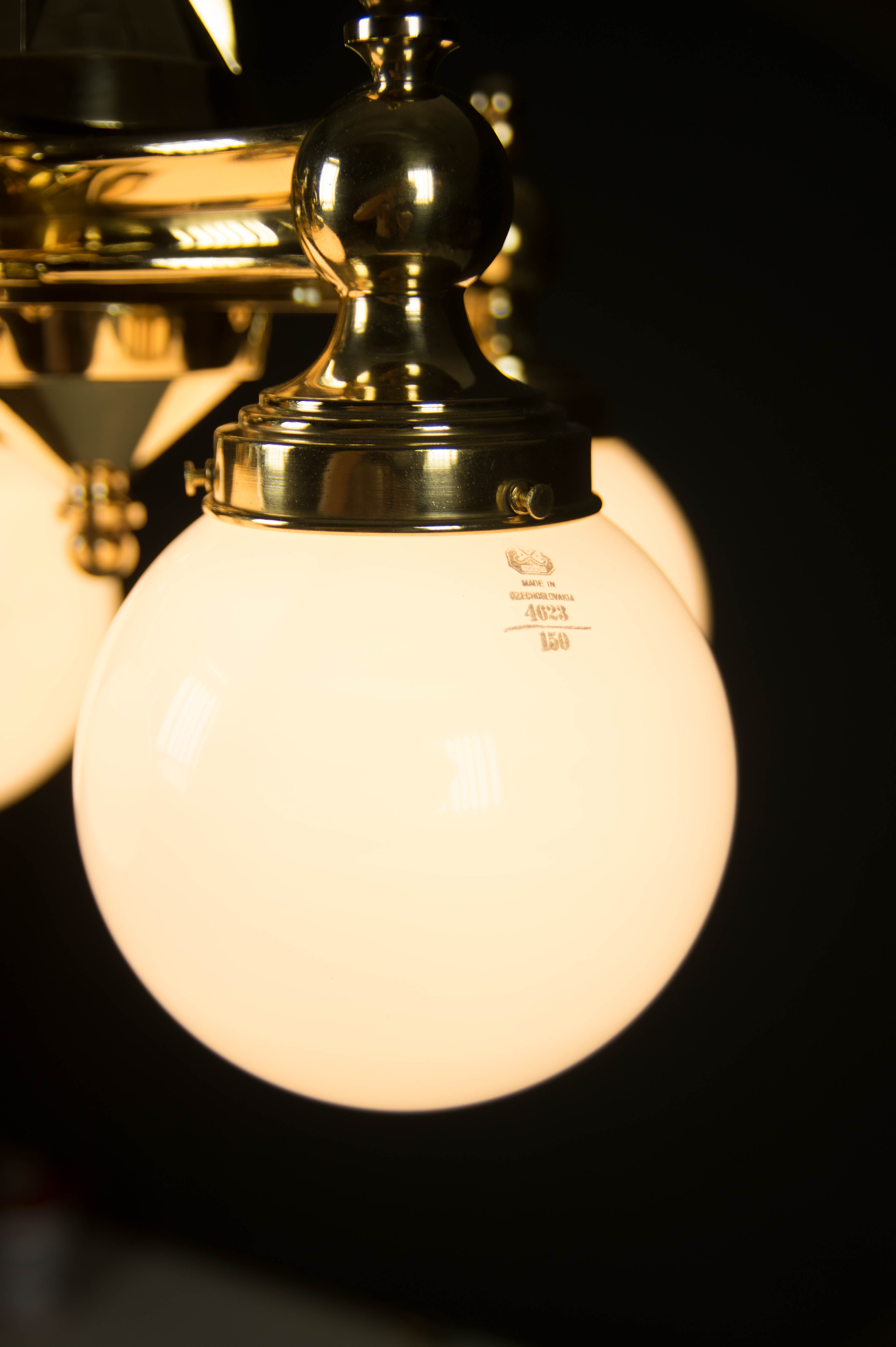 Lustre art deco laiton années 1920