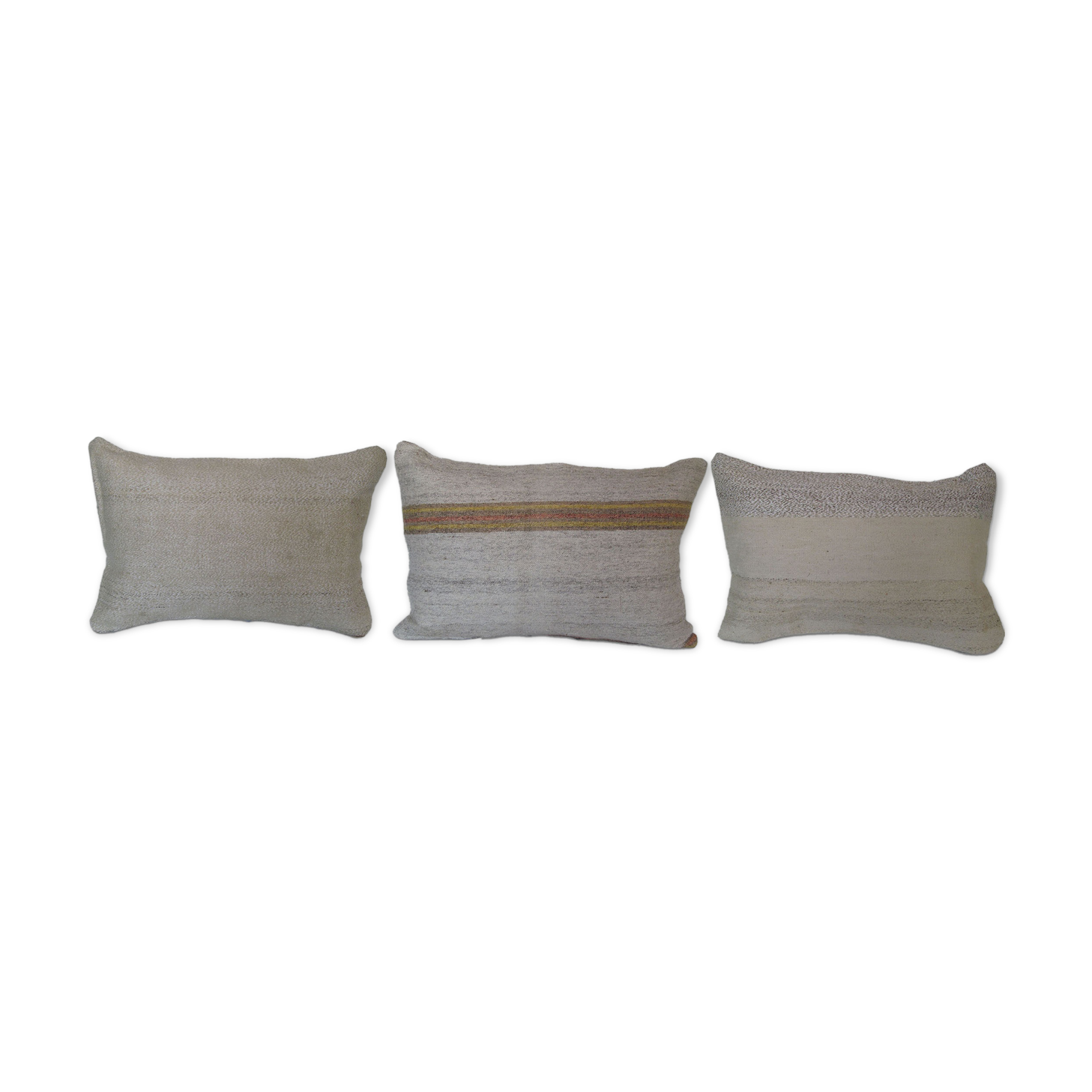 3 Pieces Hemp Kilim Cushion Cover Set