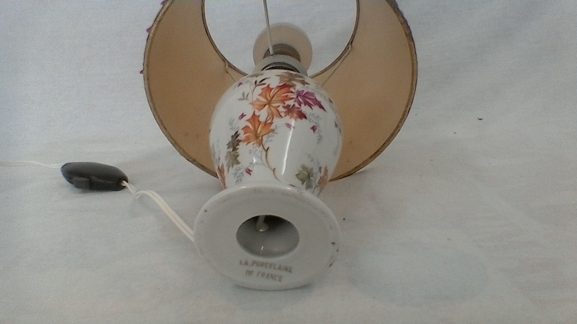 Porcelain bedside lamp, vintage