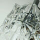 vintage PENDANT LIGHT crystal glass and chrome 14 glass prisms 1960s