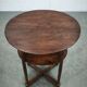 1920s Czech Art Deco Oval Beech Side Table with Lower Shelf