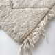 Moroccan Berber carpet Beni ouarain ecru plain with engraved diamonds 285x200cm