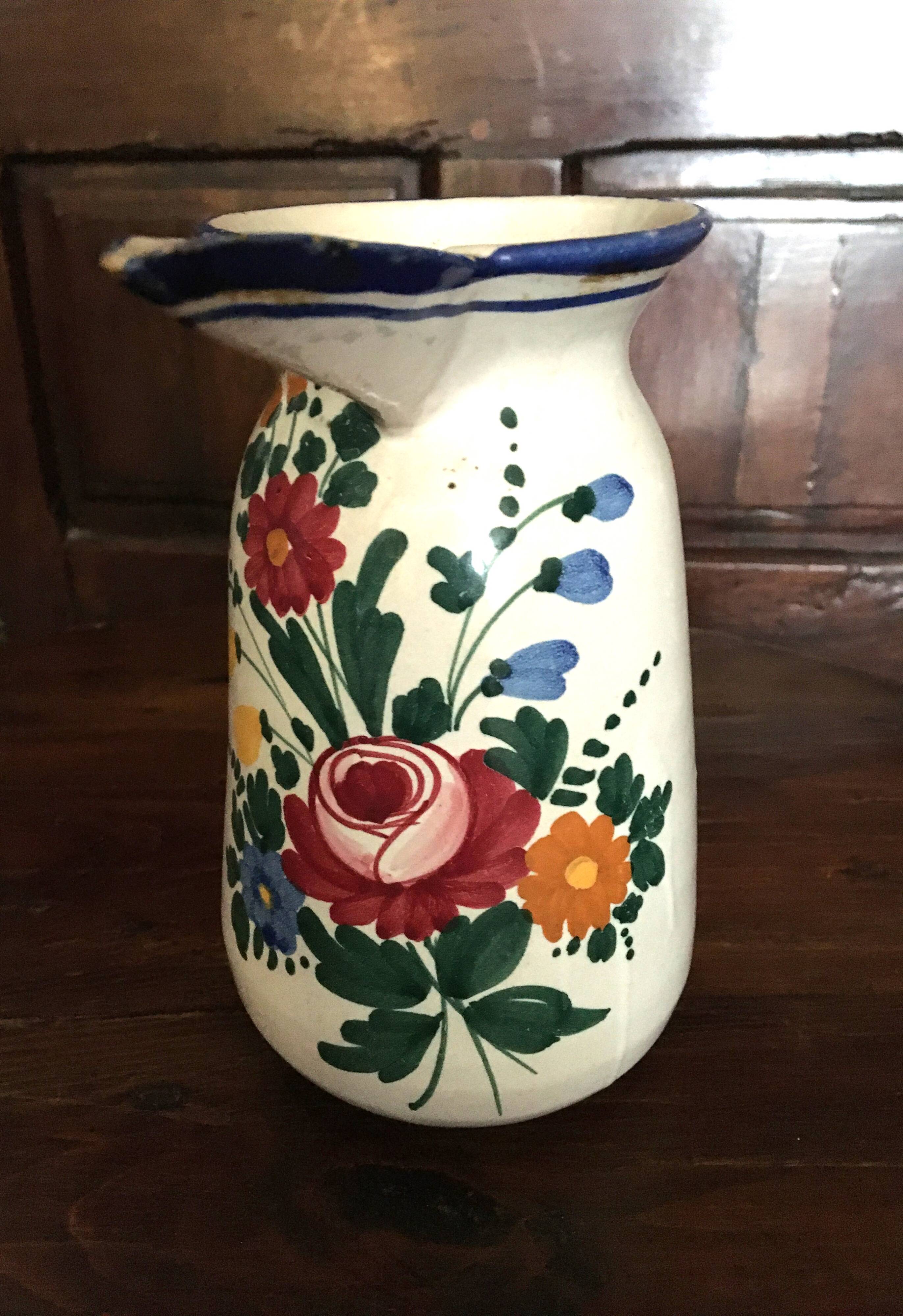Italian ceramic pitcher