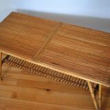 Rectangular rattan coffee table