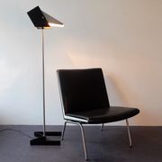 Black and metal adjustable floor lamp for Lyfa, 1960's