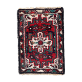 Vintage persian carpet hamadan handmade 43cm x 63cm 1970s