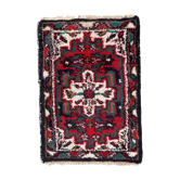 Vintage persian carpet hamadan handmade 43cm x 63cm 1970s