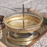 Planter/table centerpiece in gold and silver metal