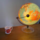World map lamp Scan-globe Denmark vintage 1972 swivel & tiltable