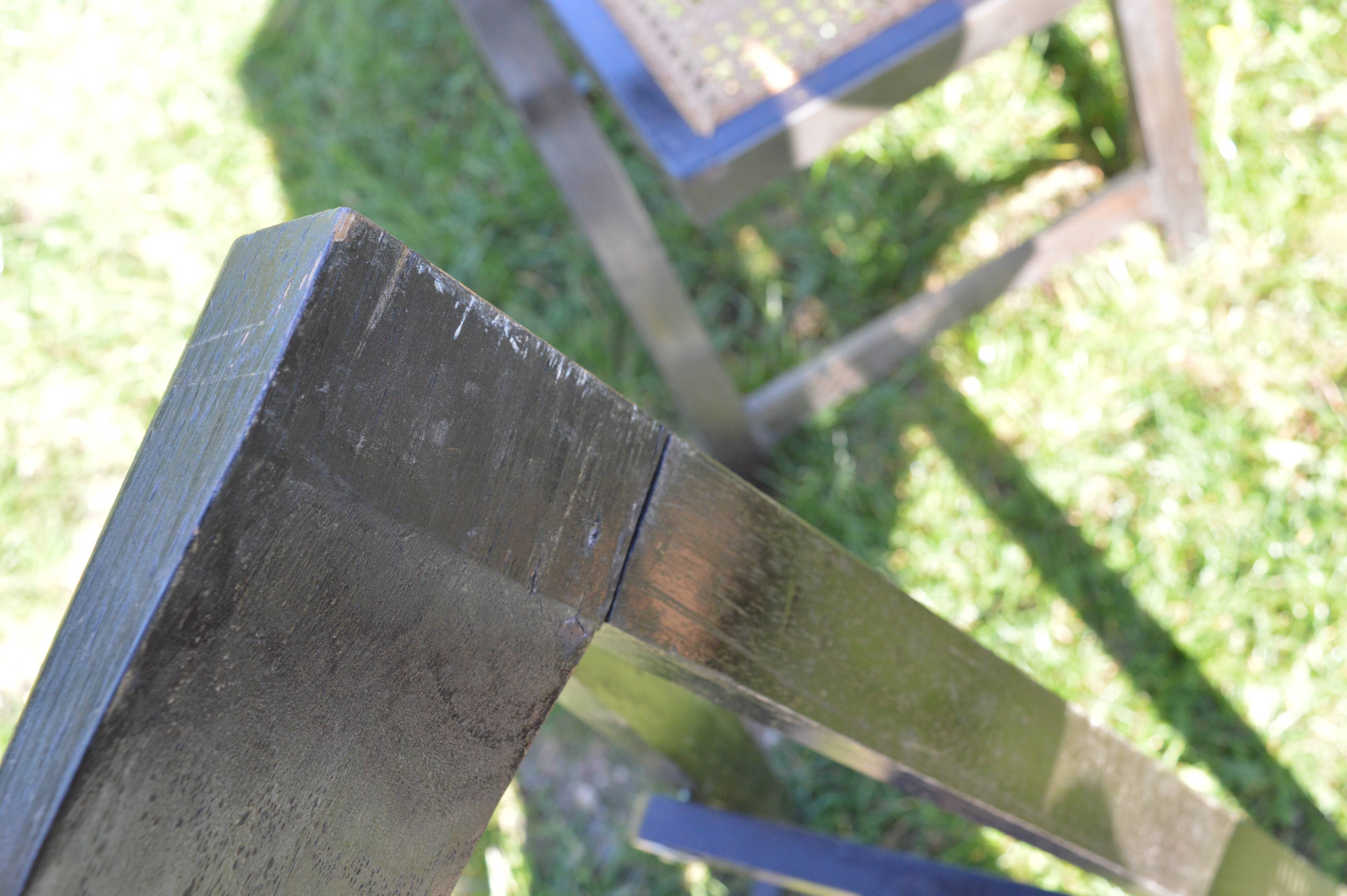 Suite of four folding chairs